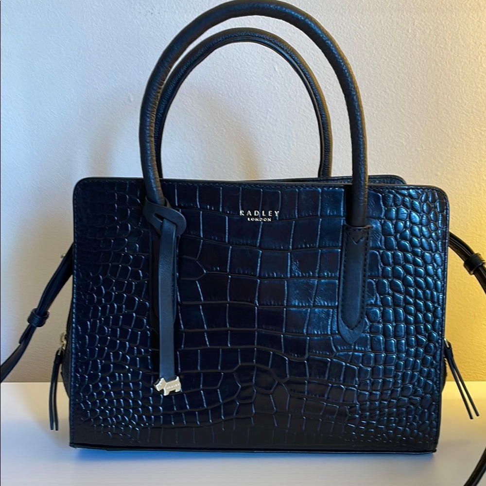 Radley London Black Croc-Embossed Handbag